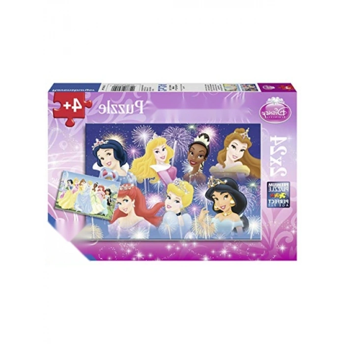 2x24 Parça Renkli Prenses Temalı Puzzle Seti
