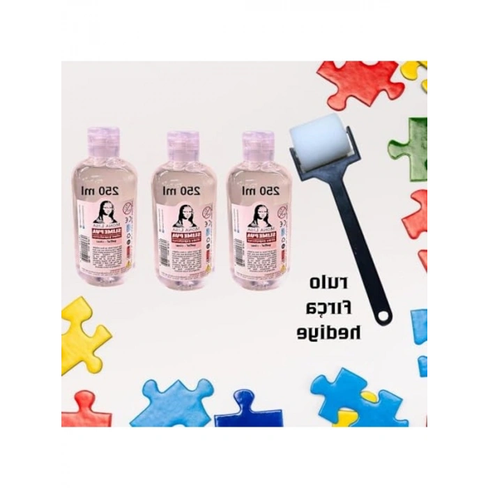 3 Adet 250 Ml Puzzle Yapıştırıcı ve Dağıtıcı Fırça