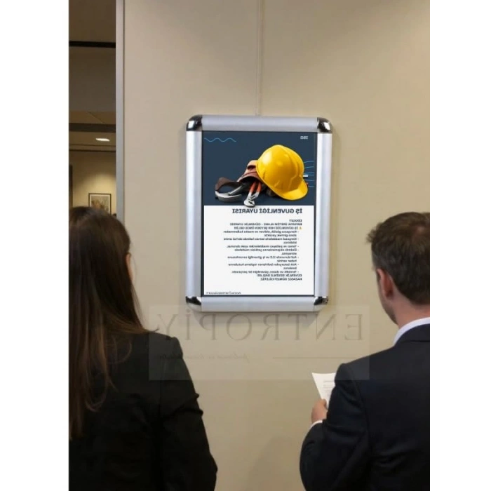 3 Adet A4 Belge Çerçevesi, Açılır Kapanır, Duvara Monte Edilebilir Tasarım