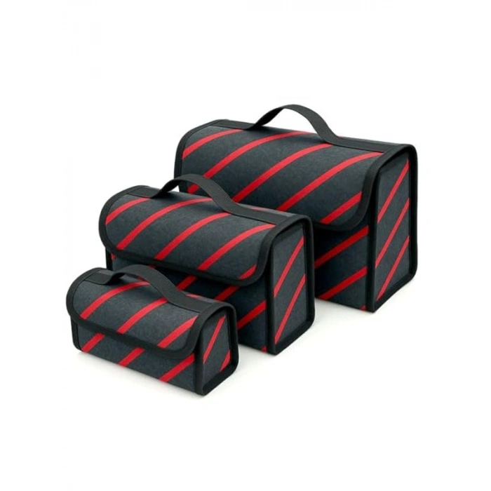 3 Adet Araç Bagaj Düzenleyici Çanta, Pratik Organizer Seti