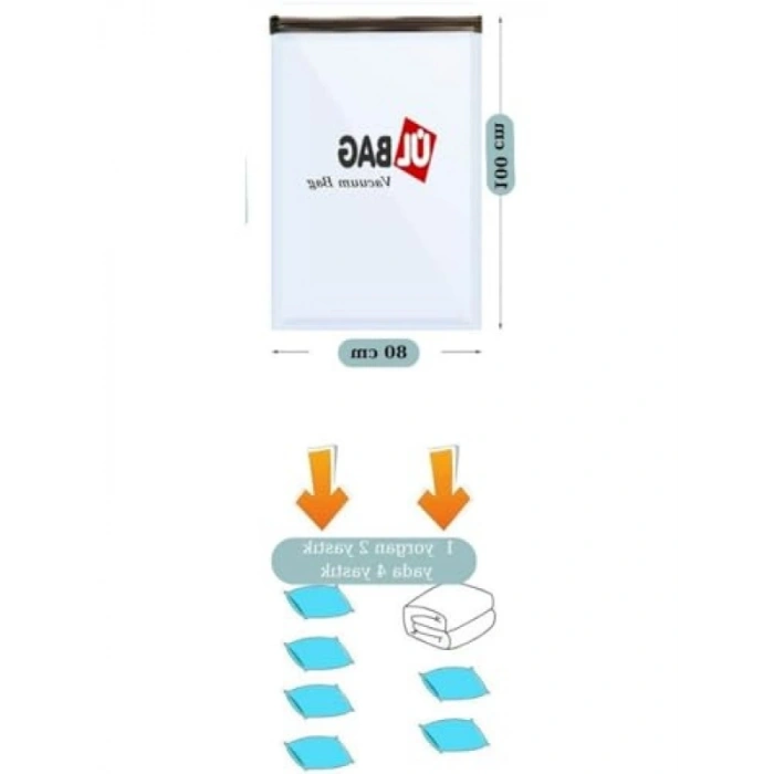 3 Adet Büyük Boy Vakumlu Poşet (80 cm x 100 cm)