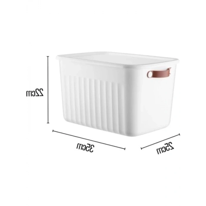 3 Adet Kapaklı Saklama Kutusu Seti, 15 Litre