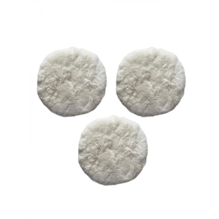 3 Adet Koyun Postu Pedi Ø 125 mm Cırt Tabanlı Pasta Cila Polisaj Süngeri