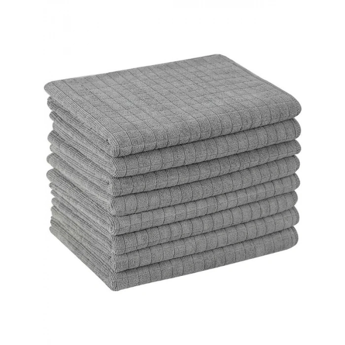 3 Adet Mikrofiber Kareli Mutfak Bezi (40x40 cm)