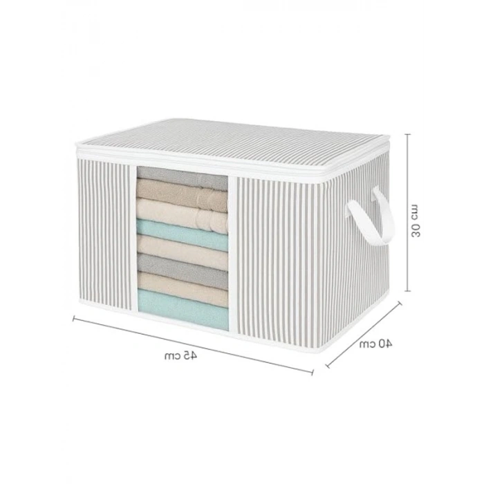 3 Adet Pencereli Kazak Hurç Organizer Düzenleyici (45 x 40 x 30)