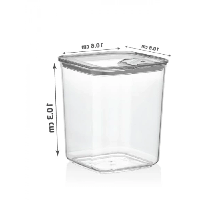 3 Adet Pratik Kare Gıda Saklama Kabı, 700 Ml