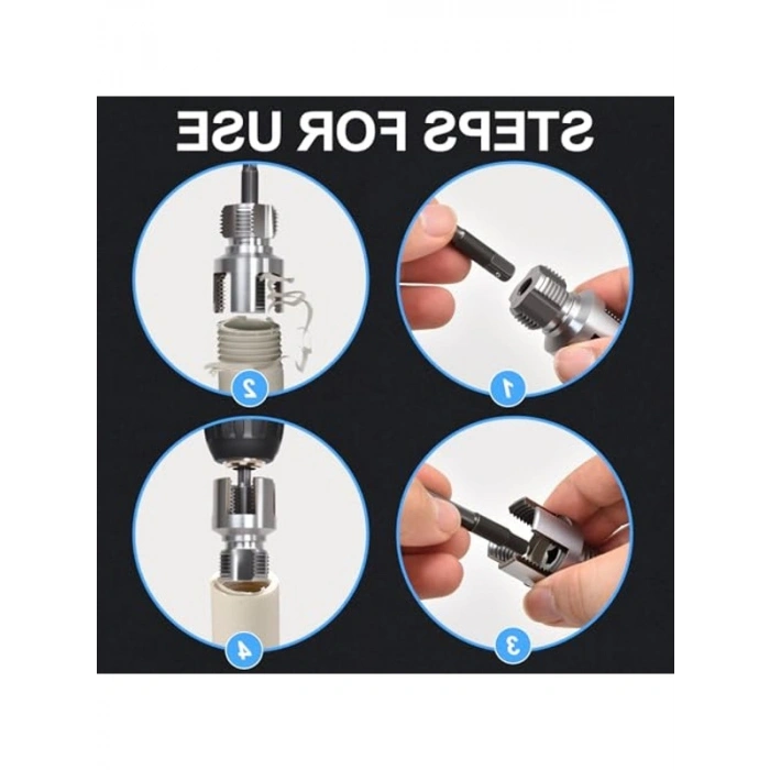 3 ADET PVC Boru Diş Açma Seti, İç ve Dış Borular için