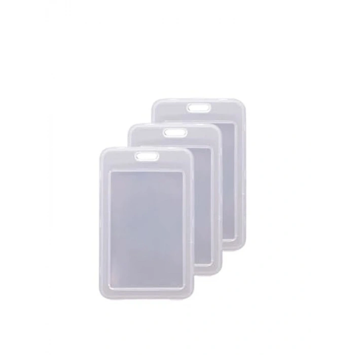 3 Adet Şeffaf Dikey Kart Kılıfı, Koruyucu Aksesuar