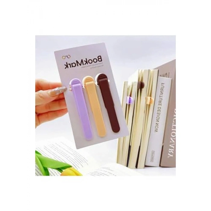 3 Adet Silikon Otomatik Kitap Ayracı, Akıllı Okuma Araçları