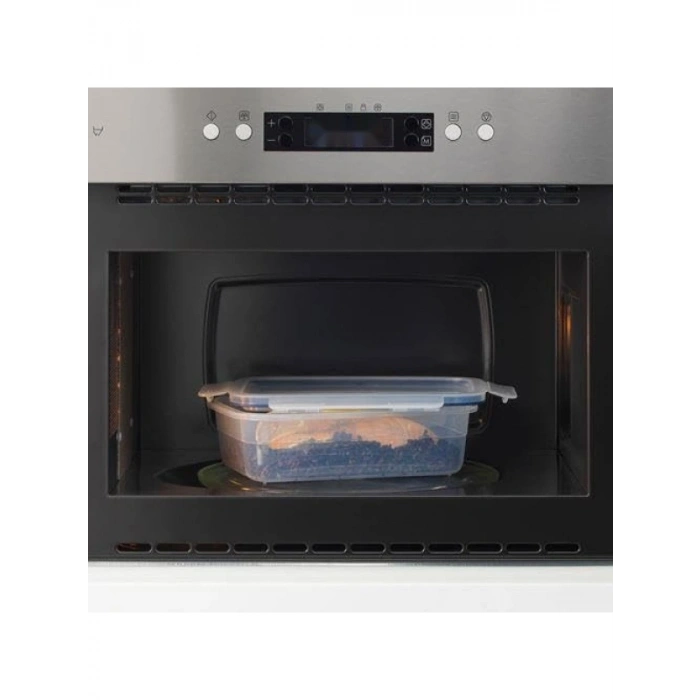 3 Adet Vakumlu Saklama Kabı - 1 Litre, Gri-Mavi