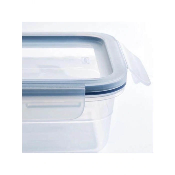 3 Adet Vakumlu Saklama Kabı - 1 Litre, Gri-Mavi