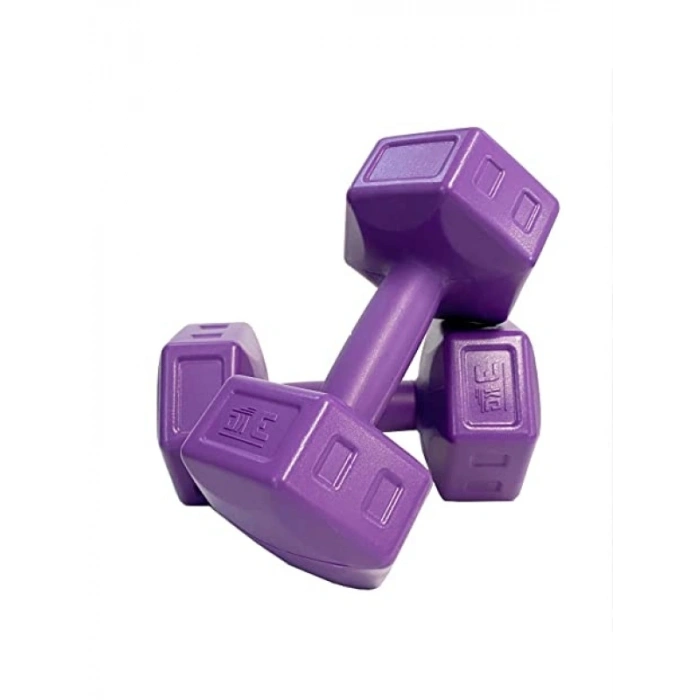 3 Ağırlık İçeren Mor Dambıl Seti - Toplam 6 kg