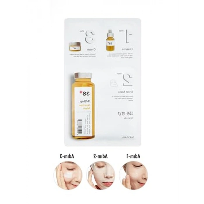 3 Aşamalı Yoğun Besleyici Maske, Cilt için Derinlemesine Bakım