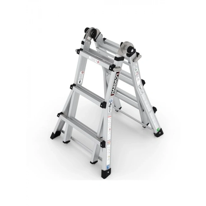 3 Basamaklı Katlanır Alüminyum Merdiven - 150 kg Taşıma Kapasitesi