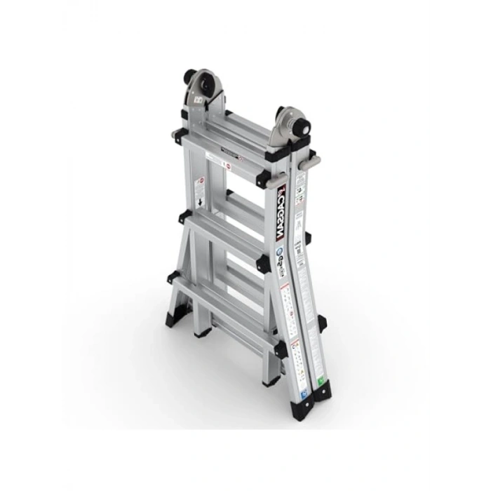 3 Basamaklı Katlanır Alüminyum Merdiven - 150 kg Taşıma Kapasitesi