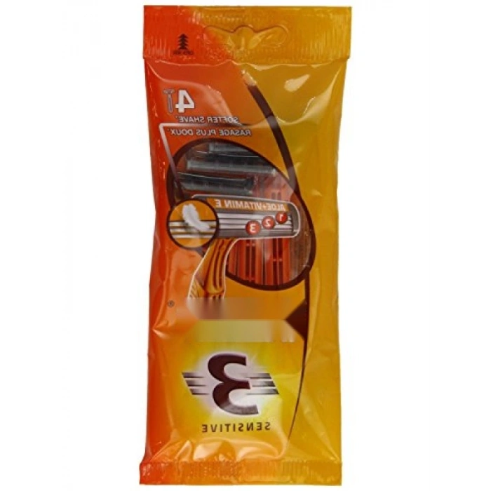 3 Bıçaklı Erkek Tıraş Bıçağı - Aloe Vera ile Zenginleştirilmiş