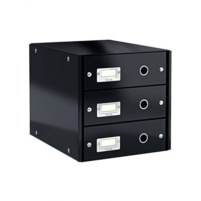 3 Çekmeceli A4 Evrak Rafı, Siyah