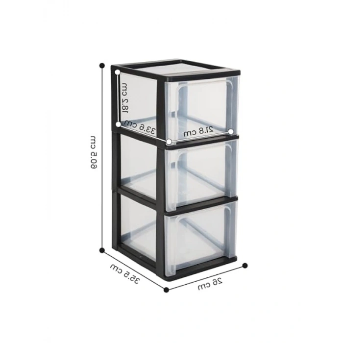 3 Derin Çekmeceli Şık Depolama Kutusu