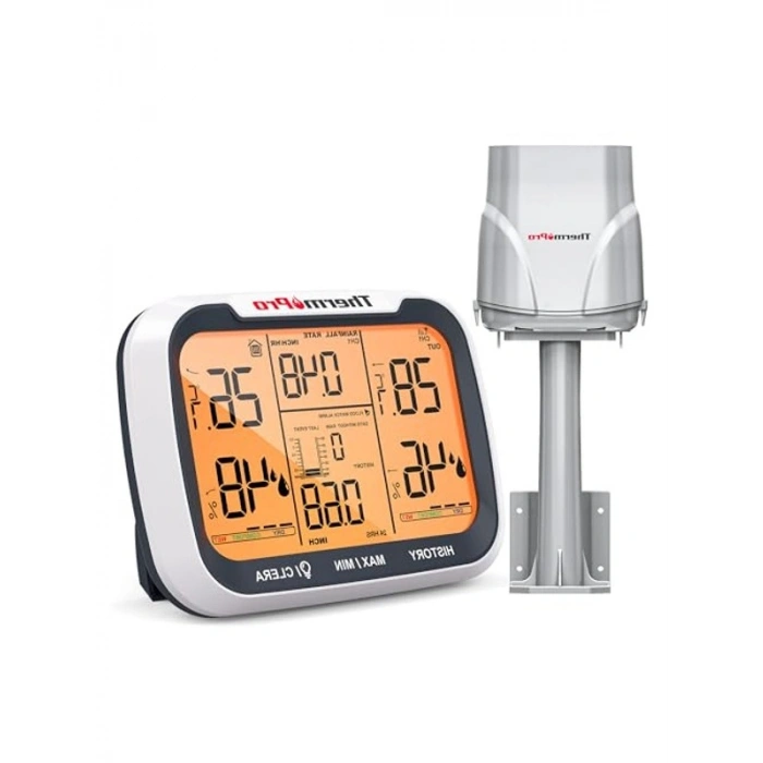 3 Dış Sensörlü Kablosuz Termometre, Dijital Nem Ölçer