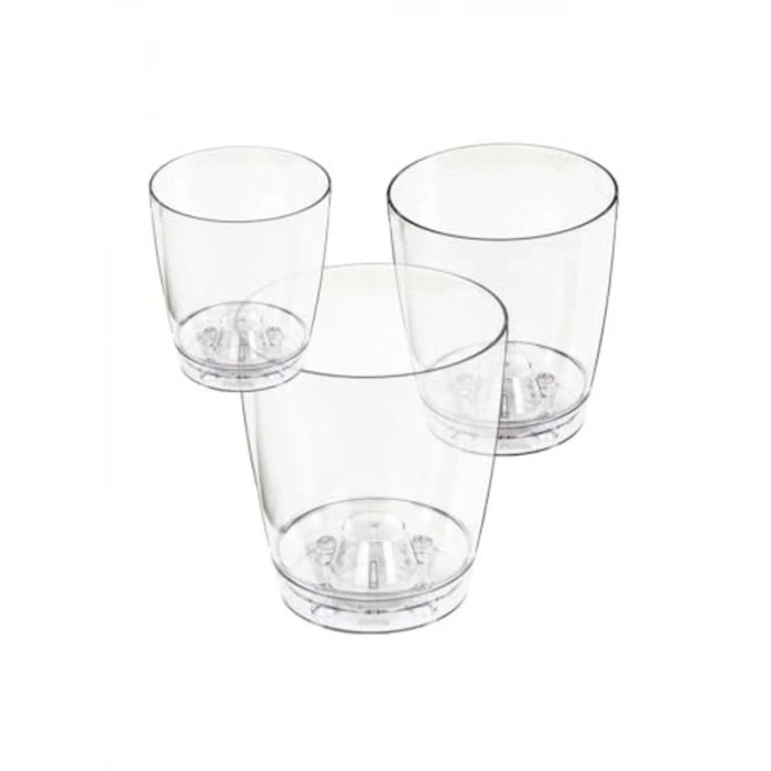 3 Farklı Boyutta Orkide Saksısı, Altı Tabaklı Set