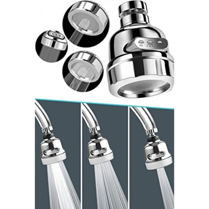 3 Fonksiyonlu 360 Derece Döner Mutfak Lavabo Başlığı