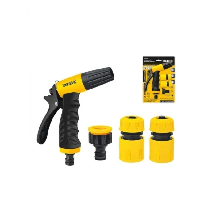 3 Fonksiyonlu Bahçe Sulama Tabancası, 4 Parça