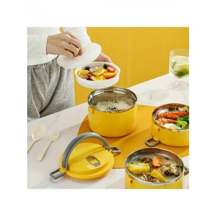 3 Gözlü Termal Bento Kutusu – Çocuklar İçin Penguen Desenli