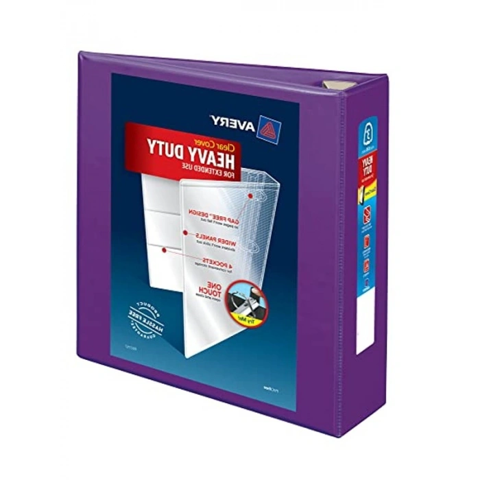 3 halkalı 3 inç Klasör, Lila Ciltleme