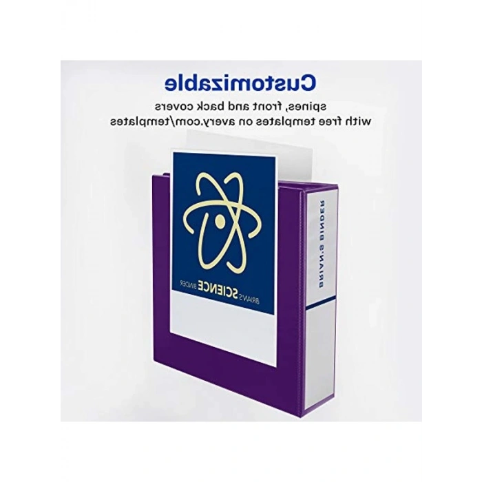 3 halkalı 3 inç Klasör, Lila Ciltleme