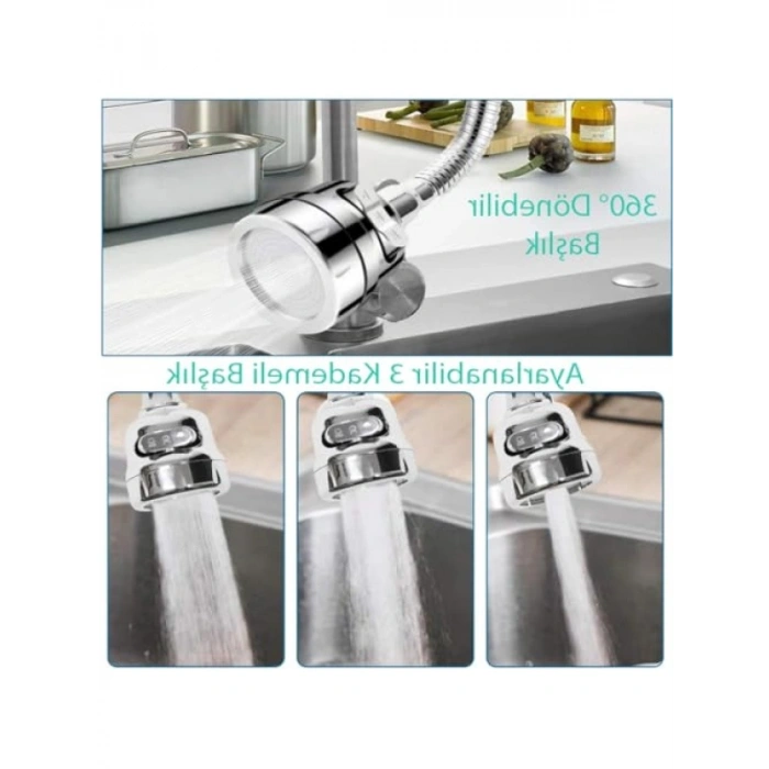 3 Kademeli Tasarruflu Mutfak Musluk Başlığı
