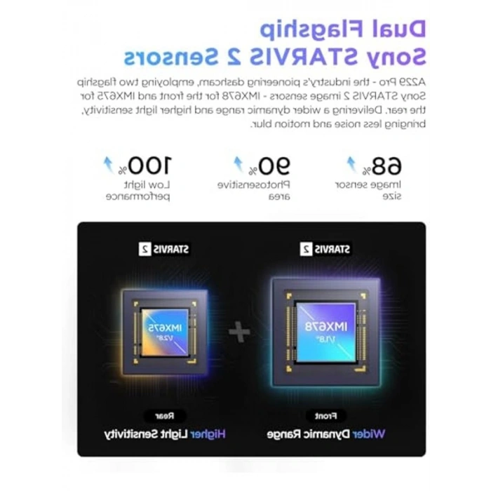 3 Kameralı Araç Kamerası, Ön-İç-Arka 4K+2K Kayıt