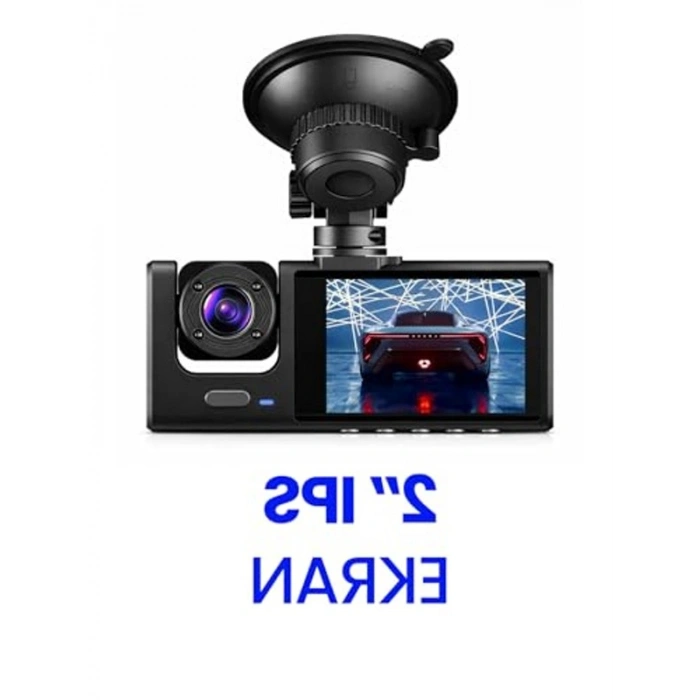 3 Kameralı FullHD Araç Kamerası, Hareket Sensörü ile