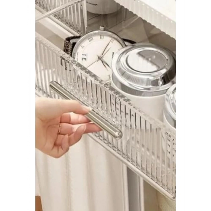 3 Katlı Çok Amaçlı Yapışkanlı Duvar Rafı Organizer - Beyaz