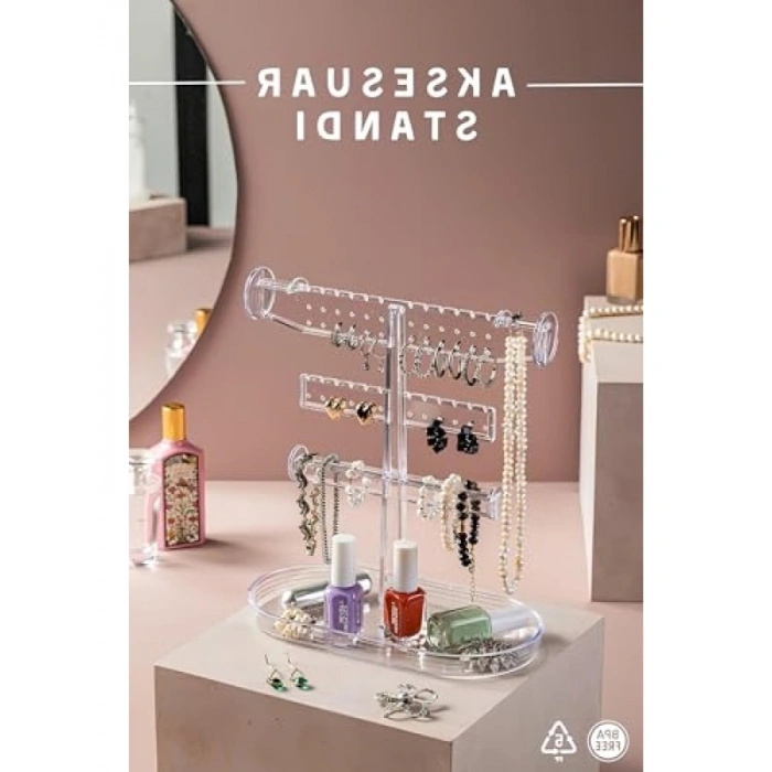 3 Katlı Takı Düzenleyici Organizer - Modern Tasarım, Dayanıklı
