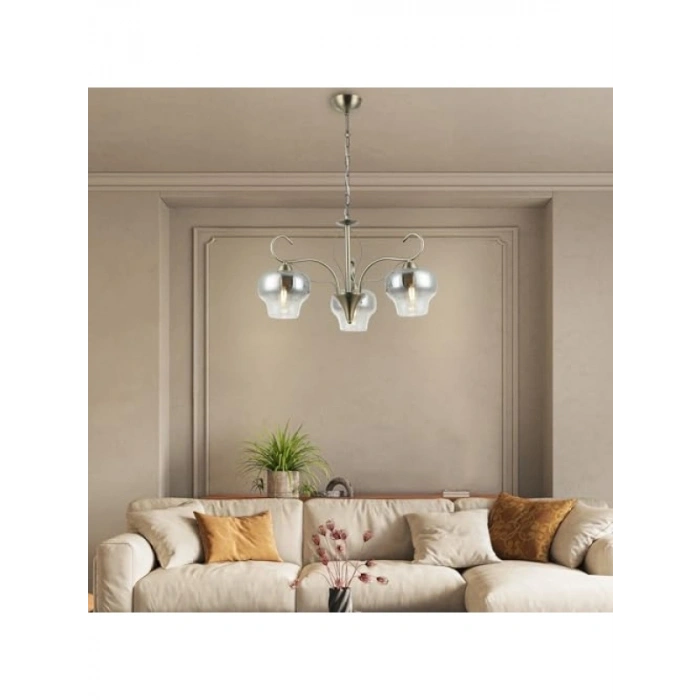 3lü Aydınlatma Avizesi, E27 Soket