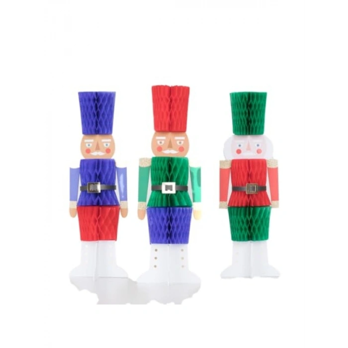 3lü Balon Dekor Seti - Honeycomb Nutcracker Teması