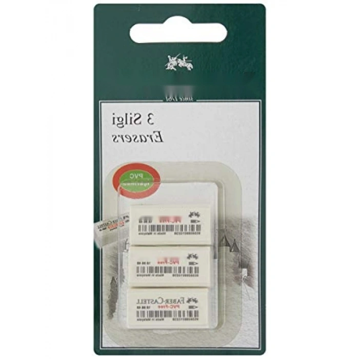 3lü Beyaz Plastik Silgi Seti, Temiz Silme Özelliği