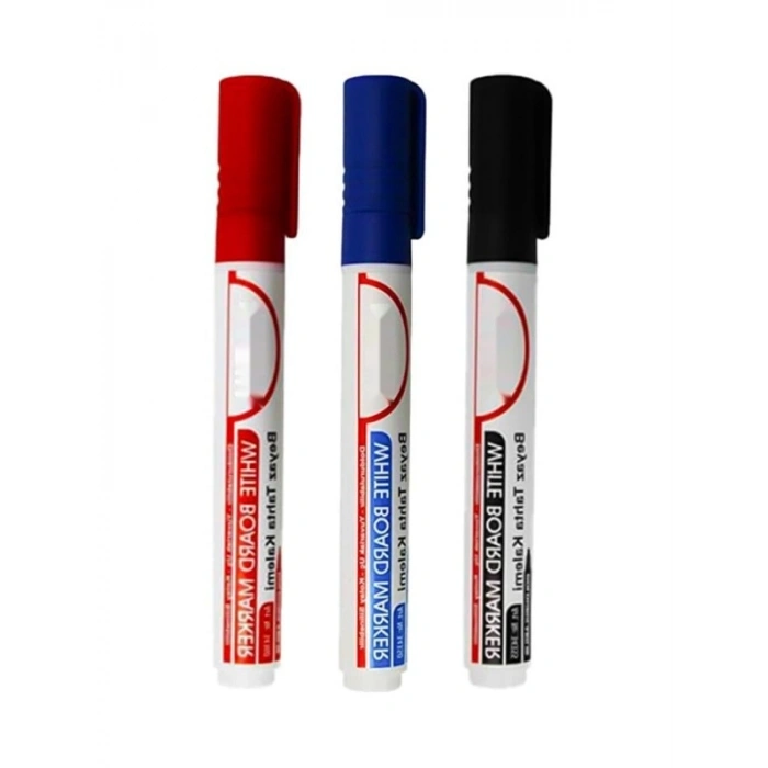 3lü Beyaz Tahta Kalemi Seti + Silgi Hediyeli