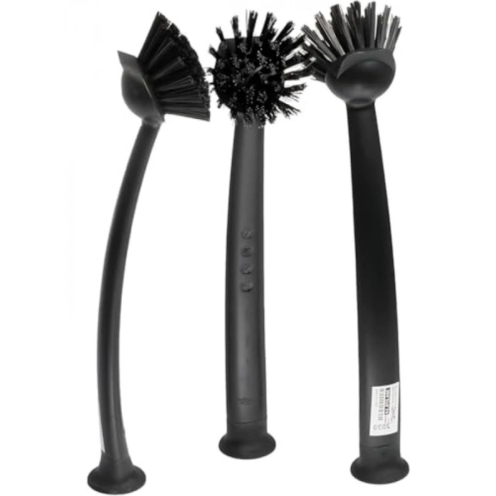 3lü Bulaşık Fırçası Seti - Koyu Gri