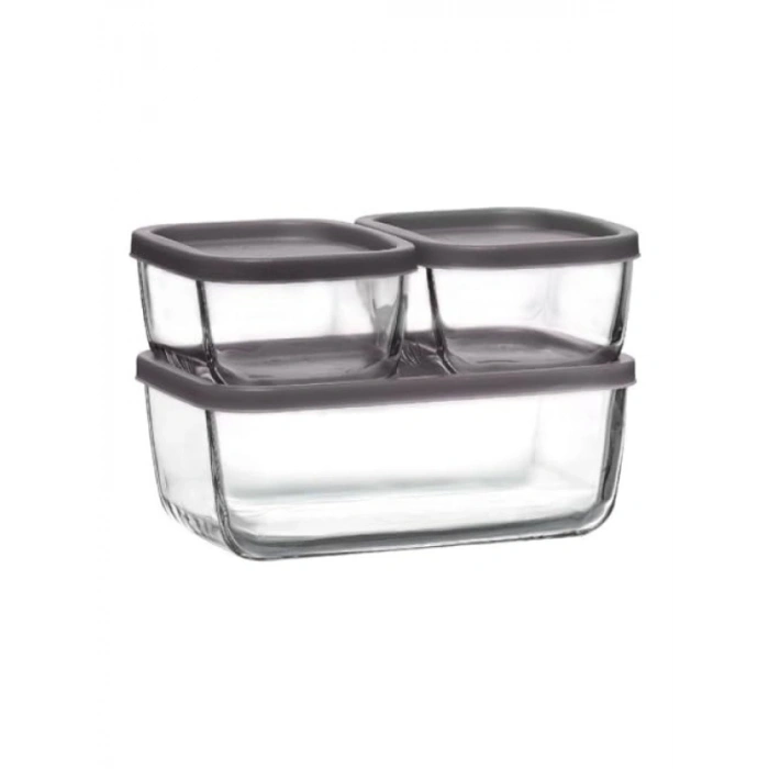 3lü Cam Saklama Kabı Seti