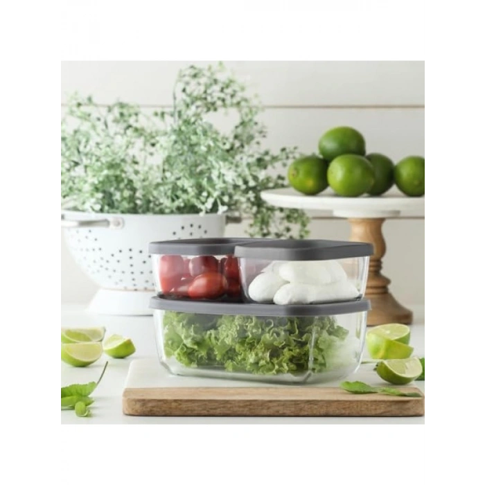 3lü Cam Saklama Kabı Seti