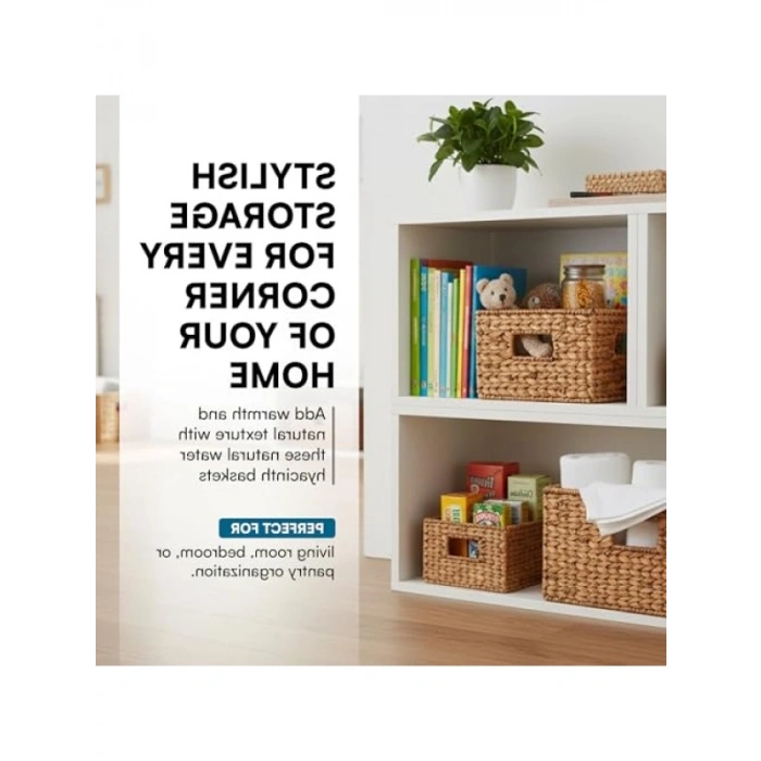 3lü Doğal Hasır Depolama Sepet Seti