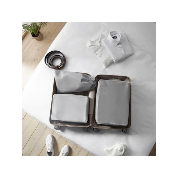 3lü Gri Renk Bavul İçi Düzenleyici Set