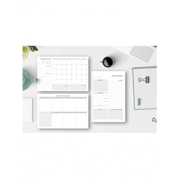 3lü Günlük, Haftalık ve Aylık Planlayıcı Seti
