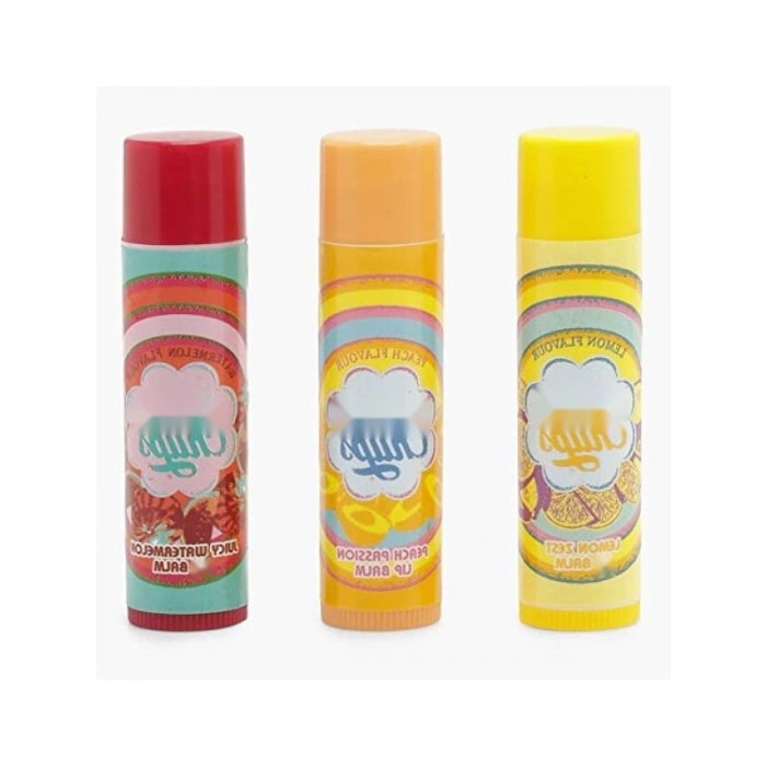 3lü Karpuz, Şeftali ve Limon Aromalı Dudak Bakım Kremi 4gr