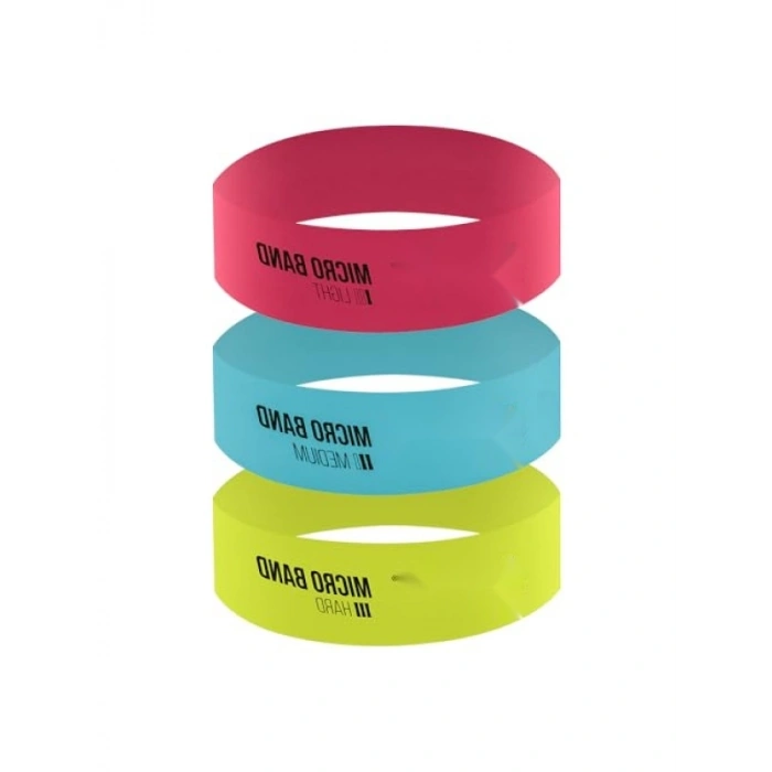 3lü Kauçuk Hip Band Seti - Pembe, Mavi, Yeşil