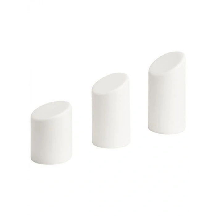 3lü LEDli Blok Mum Seti - Beyaz Renk