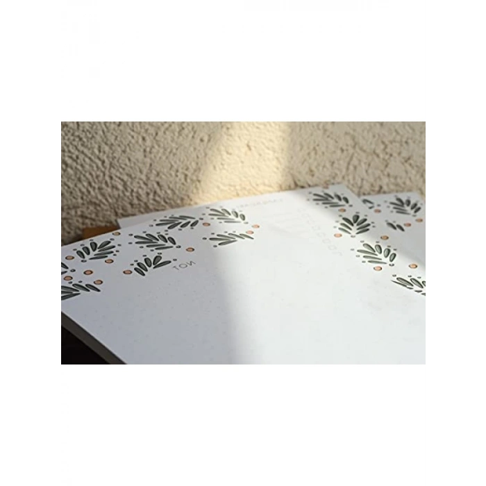 3lü Masaüstü Çiçek Desenli Not Kağıt Seti