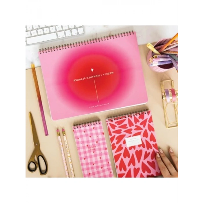 3lü Masaüstü Süresiz Planlayıcı Seti, A4 Boyut, Renkli