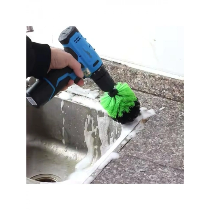 3lü Matkap Ucu Fırça Seti - Temizlik İçin İdeal